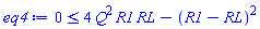 0 <= 4*Q^2*R1*RL-(R1-RL)^2