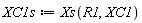 XC1s := Xs(R1, XC1)