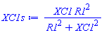 XC1*R1^2/(R1^2+XC1^2)