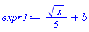 (1/5)*x^(1/2)+b