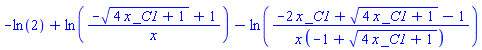 -ln(2)+ln((-(4*_C1*x+1)^(1/2)+1)/x)-ln((-2*x*_C1+(4*_C1*x+1)^(1/2)-1)/(x*(-1+(4*_C1*x+1)^(1/2))))