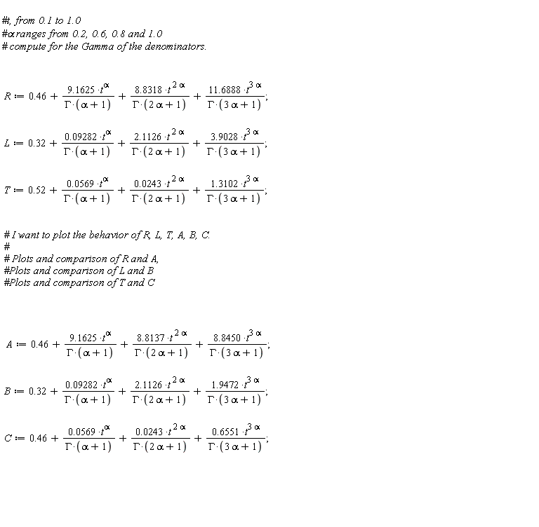 R := .46+9.1625*t^alpha/(GAMMA*(alpha+1))+8.8318*t^(2*alpha)/(GAMMA*(2*alpha+1))+11.6888*t^(3*alpha)/(GAMMA*(3*alpha+1));