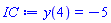 y(4) = -5