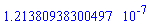 0.121380938300497e-6