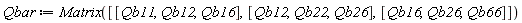 Qbar := Matrix([[Qb11, Qb12, Qb16], [Qb12, Qb22, Qb26], [Qb16, Qb26, Qb66]])