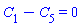 C[1]-C[5] = 0