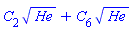 C[2]*He^(1/2)+C[6]*He^(1/2)