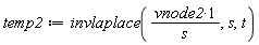 temp2 := invlaplace(vnode2/s, s, t)