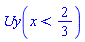 Uy(x < 2/3)