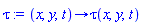 proc (x, y, t) options operator, arrow; tau(x, y, t) end proc