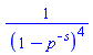 1/(1-p^(-s))^4