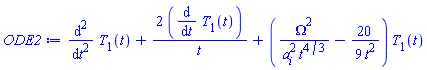 diff(diff(T[1](t), t), t)+2*(diff(T[1](t), t))/t+(Omega^2/(a[i]^2*t^(4/3))-(20/9)/t^2)*T[1](t)