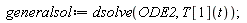generalsol := dsolve(ODE2, T[1](t))