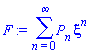 sum(P[n]*xi^n, n = 0 .. infinity)