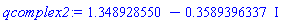 1.348928550-.3589396337*I