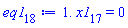 eq1[18] := 1.*x1[17] = 0