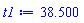 t1 := 38.500