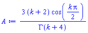 3*(k+2)*cos((1/2)*k*Pi)/GAMMA(k+4)