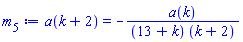 a(k+2) = -a(k)/((13+k)*(k+2))