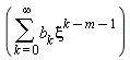 Sum(b[k]*xi^(k-m-1), k = 0 .. infinity)