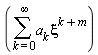 Sum(a[k]*xi^(k+m), k = 0 .. infinity)