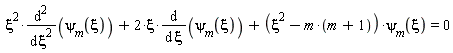 xi^2*(diff(psi[m](xi), xi, xi))+2*xi*(diff(psi[m](xi), xi))+(xi^2-m*(m+1))*psi[m](xi) = 0