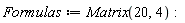 Formulas := Matrix(20, 4)