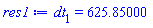 dt[1] = 625.85