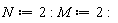 N := 2: