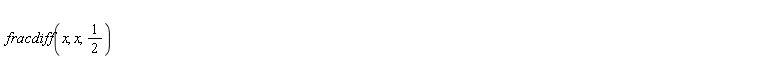 fracdiff(x, x, 1/2)