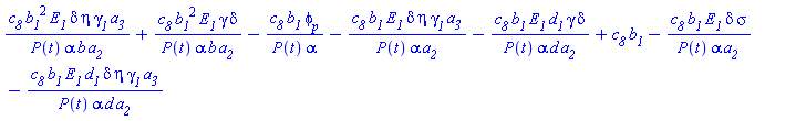 c__8*b__1^2*E__1*delta*eta*gamma__1*a__3/(P(t)*alpha*b*a__2)+c__8*b__1^2*E__1*gamma*delta/(P(t)*alpha*b*a__2)-c__8*b__1*phi__p/(P(t)*alpha)-c__8*b__1*E__1*delta*eta*gamma__1*a__3/(P(t)*alpha*a__2)-c__8*b__1*E__1*d__1*gamma*delta/(P(t)*alpha*d*a__2)+c__8*b__1-c__8*b__1*E__1*delta*sigma/(P(t)*alpha*a__2)-c__8*b__1*E__1*d__1*delta*eta*gamma__1*a__3/(P(t)*alpha*d*a__2)