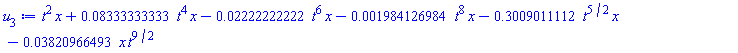 t^2*x+0.8333333333e-1*t^4*x-0.2222222222e-1*t^6*x-0.1984126984e-2*t^8*x-.3009011112*t^(5/2)*x-0.3820966493e-1*x*t^(9/2)