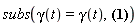 subs(gamma(t) = gamma(t), (1+(cos(alpha(t))^2-1)*cos(gamma(t))^2)^(1/2))