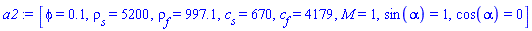 [phi = .1, rho[s] = 5200, rho[f] = 997.1, c[s] = 670, c[f] = 4179, M = 1, sin(alpha) = 1, cos(alpha) = 0]