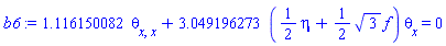 1.116150082*(diff(diff(theta(x), x), x))+3.049196273*((1/2)*eta+(1/2)*3^(1/2)*f(x))*(diff(theta(x), x)) = 0