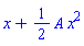 x+(1/2)*A*x^2