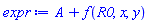 A+f(R0, x, y)