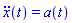 diff(diff(x(t), t), t) = a(t)