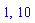 1, 10
