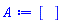 A := Vector[row](0, {})