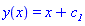 y(x) = x+c__1