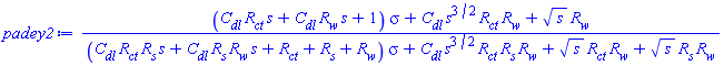 ((C__dl*R__ct*s+C__dl*R__w*s+1)*sigma+C__dl*s^(3/2)*R__ct*R__w+s^(1/2)*R__w)/((C__dl*R__ct*R__s*s+C__dl*R__s*R__w*s+R__ct+R__s+R__w)*sigma+C__dl*s^(3/2)*R__ct*R__s*R__w+s^(1/2)*R__ct*R__w+s^(1/2)*R__s*R__w)