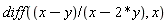 diff((x-y)/(x-2*y), x)