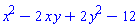 x^2-2*x*y+2*y^2-12