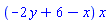 (-2*y+6-x)*x