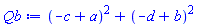 (-c+a)^2+(-d+b)^2
