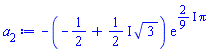 -(-1/2+((1/2)*I)*3^(1/2))*exp(((2/9)*I)*Pi)