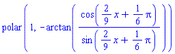 polar(1, -arctan(cos((2/9)*x+(1/6)*Pi)/sin((2/9)*x+(1/6)*Pi)))