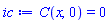 C(x, 0) = 0