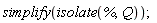 simplify(isolate(%, Q))